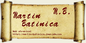 Martin Batinica vizit kartica